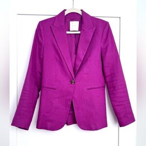 Mango Vibrant Purple Blazer